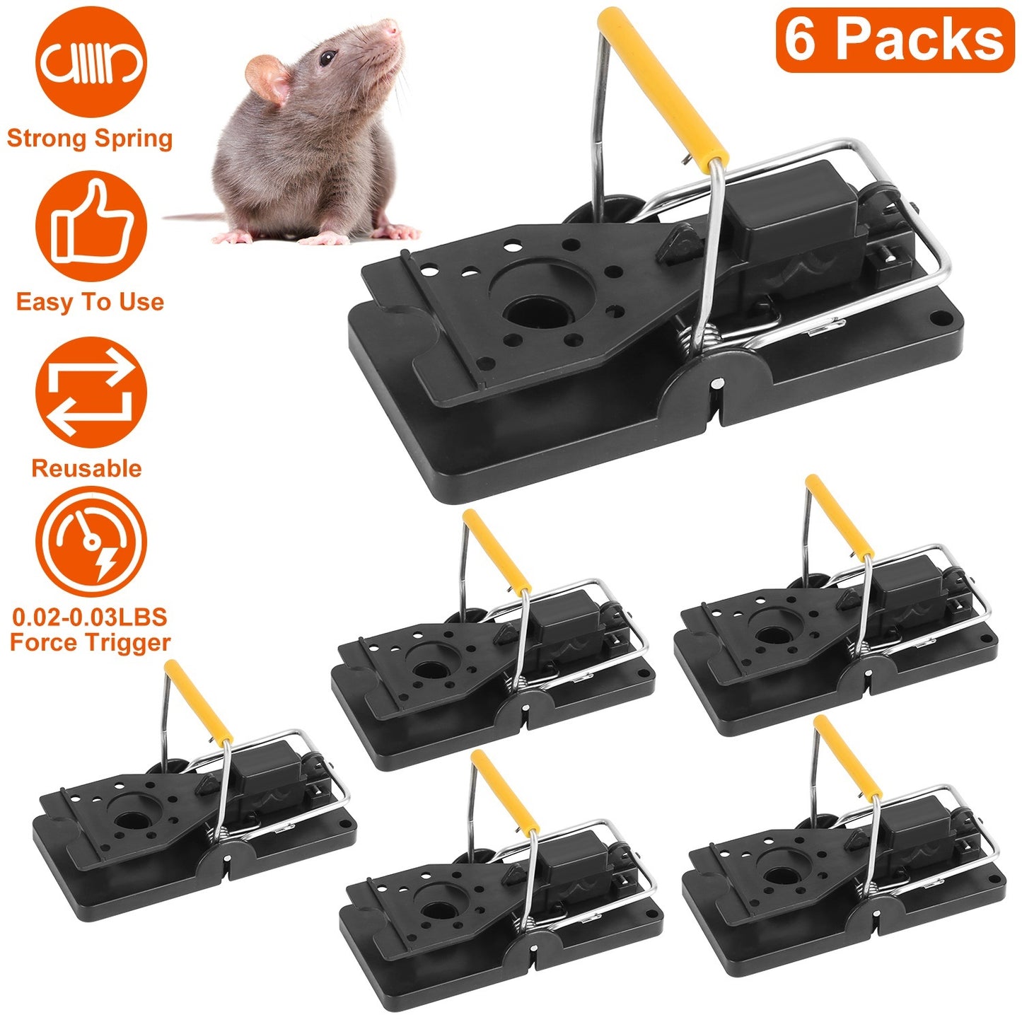 6-Pack Reusable Mouse Traps